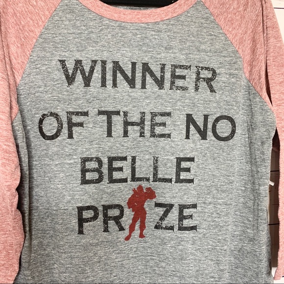NWT Disney Winner Of The No Belle Prize Raglan Tee Men’s Size Large - Picture 2 of 7